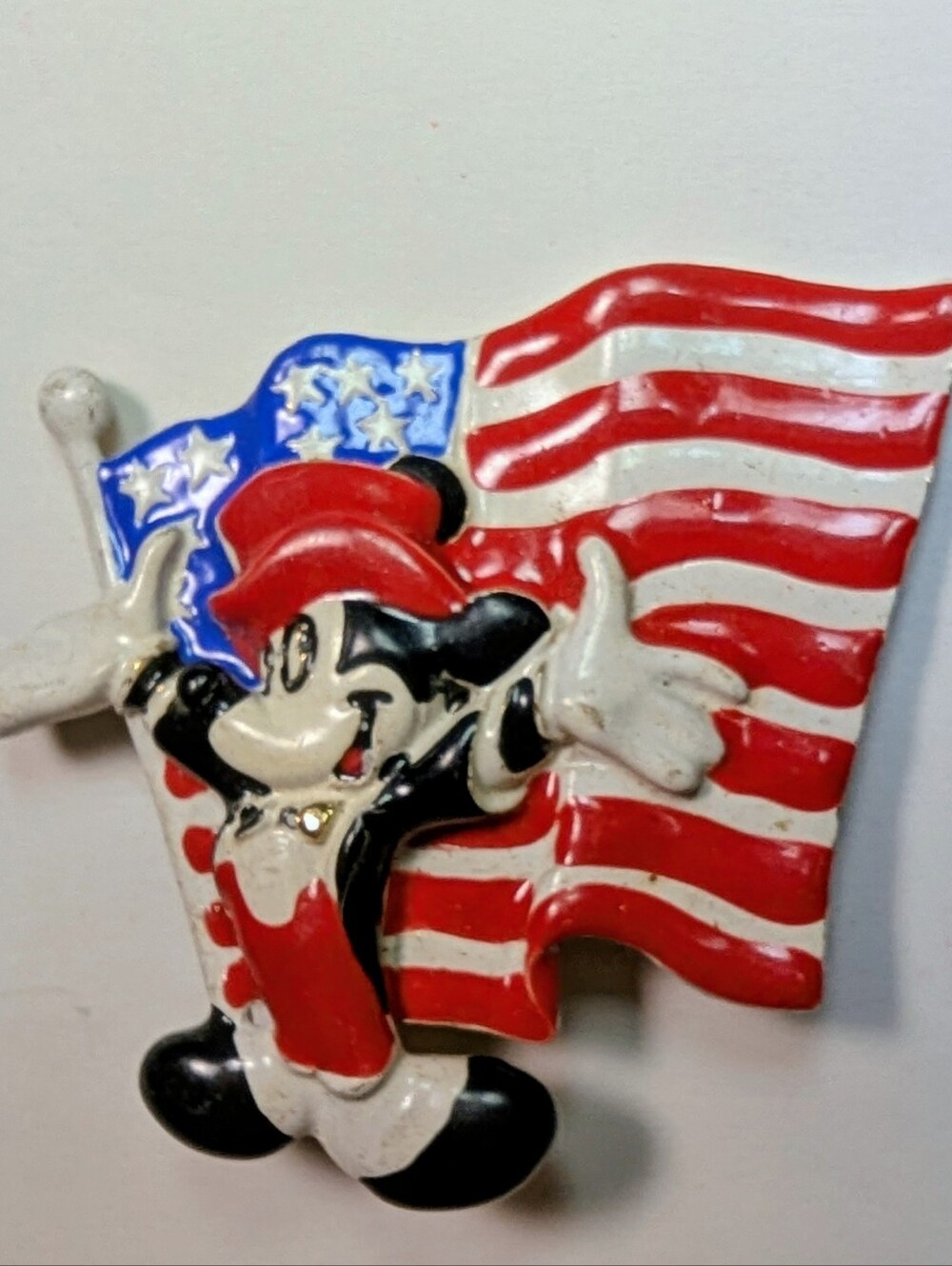 Wendy Gell Disney Mickey Mouse flag pin beautiful enamel.